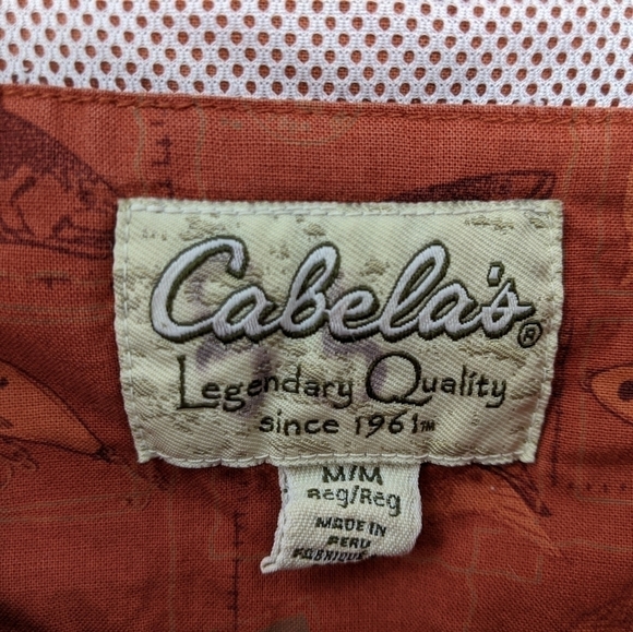 Cabela's Men's Fishing Vented  Shirt Medium - Picture 3 of 12